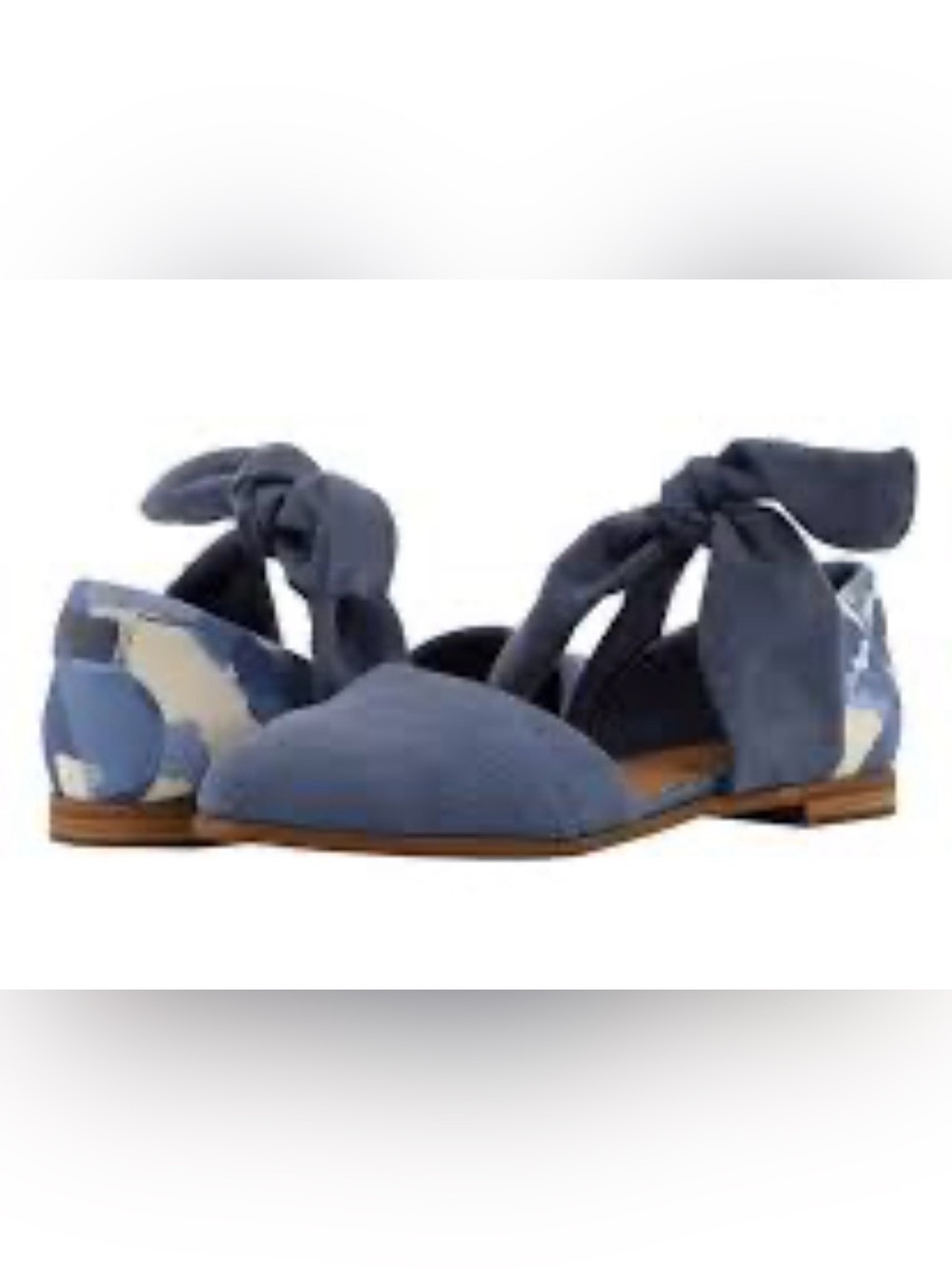 TOMS Jutti D'Orsay flats periwinkle blue suede sz 8